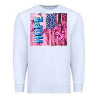 White hope  breast cancer and american flag Premium Sweatshirt - AdoDesignShop