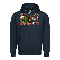 Navy christmas crew Zipper Hoodie - Zillion Design Studio