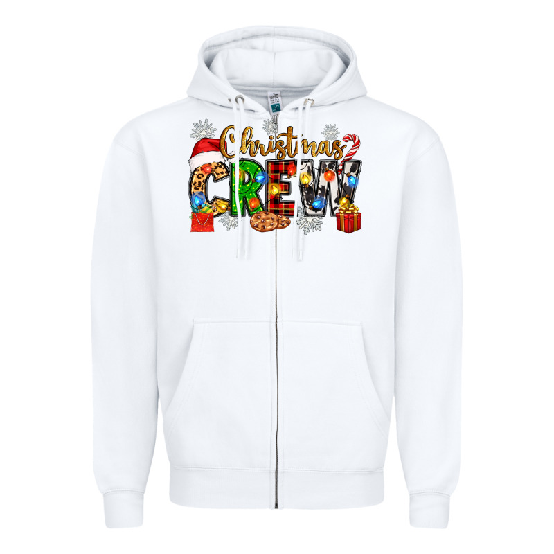 Christmas Crew Zipper Hoodie by Zillion Design Studio | Teevron