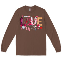 Chestnut love nurse valentines day Long Sleeve Tee - MaliasSmallBusiness