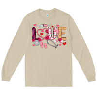 Mushroom love nurse valentines day Long Sleeve Tee - MaliasSmallBusiness