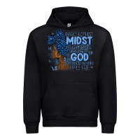 Black even in the midst of may storm afro woman Urban Hoodie - MaliasSmallBusiness