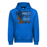 Cobalt even in the midst of may storm afro woman Urban Hoodie - MaliasSmallBusiness