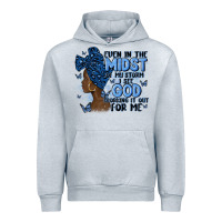 Heather Grey even in the midst of may storm afro woman Urban Hoodie - MaliasSmallBusiness