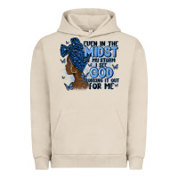 Pigment French Oak even in the midst of may storm afro woman Urban Hoodie - MaliasSmallBusiness