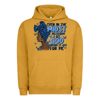 Pigment Peanut Butter even in the midst of may storm afro woman Urban Hoodie - MaliasSmallBusiness