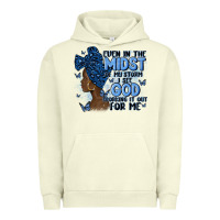 Pigment Pistachio even in the midst of may storm afro woman Urban Hoodie - MaliasSmallBusiness