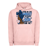 Pigment Salmon even in the midst of may storm afro woman Urban Hoodie - MaliasSmallBusiness