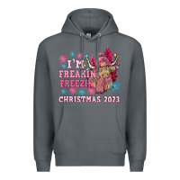 Rock i'm freakin freezin christmas 2023 Premium Hoodie - NancyCooperArtShop