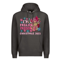 Smoke i'm freakin freezin christmas 2023 Premium Hoodie - NancyCooperArtShop