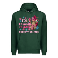 Sports Green i'm freakin freezin christmas 2023 Premium Hoodie - NancyCooperArtShop