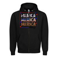 Black merica merica merica vintage Zipper Hoodie - texasbilliewilder