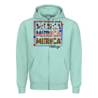 Seafoam merica merica merica vintage Zipper Hoodie - texasbilliewilder