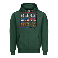 Sports Green merica merica merica vintage Zipper Hoodie - texasbilliewilder