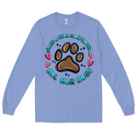 Colony Blue just a girl who loves all her dogs Long Sleeve Tee - MaliasSmallBusiness