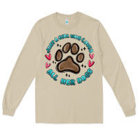 Mushroom just a girl who loves all her dogs Long Sleeve Tee - MaliasSmallBusiness
