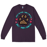 Plum just a girl who loves all her dogs Long Sleeve Tee - MaliasSmallBusiness