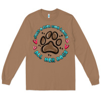 Toasted Coconut just a girl who loves all her dogs Long Sleeve Tee - MaliasSmallBusiness