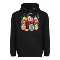 Black Easter eggs with basket Easter Day Heavyweight Hoodie - Neo Western
