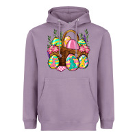 Lavender Easter eggs with basket Easter Day Heavyweight Hoodie - Neo Western