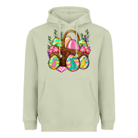 Matcha Easter eggs with basket Easter Day Heavyweight Hoodie - Neo Western