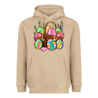 Mushroom Easter eggs with basket Easter Day Heavyweight Hoodie - Neo Western