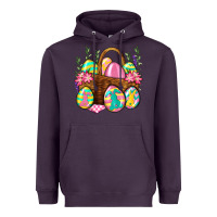 Plum Easter eggs with basket Easter Day Heavyweight Hoodie - Neo Western