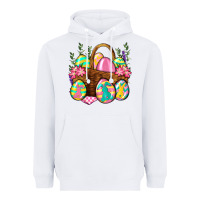 White Easter eggs with basket Easter Day Heavyweight Hoodie - Neo Western