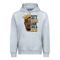 Heather Grey hustle like a boss live like a king malia Urban Hoodie - MaliasSmallBusiness
