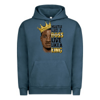 Pigment Midnight Navy hustle like a boss live like a king malia Urban Hoodie - MaliasSmallBusiness
