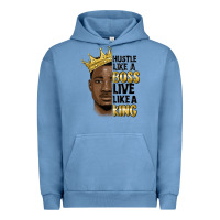Pigment Pebble Blue hustle like a boss live like a king malia Urban Hoodie - MaliasSmallBusiness