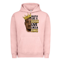 Pigment Salmon hustle like a boss live like a king malia Urban Hoodie - MaliasSmallBusiness