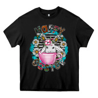 Black Happy Easter Heavy Core Tee - CowhideDigitalArt