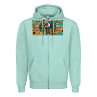 Seafoam western blessed cros sunflowers licence plate Zipper Hoodie - RanaPortraitStore