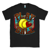 Black play ball softball Classic Tee - texasbilliewilder