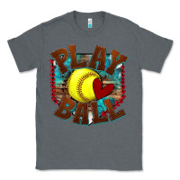 Charcoal Heather play ball softball Classic Tee - texasbilliewilder