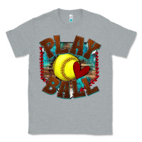 Heather Grey play ball softball Classic Tee - texasbilliewilder