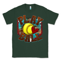 Sports Green play ball softball Classic Tee - texasbilliewilder