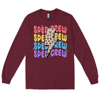 Burgundy sped crew Long Sleeve Tee - MaliasSmallBusiness