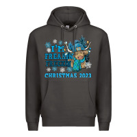 Smoke i'm freakin freezin christmas 2023 Premium Hoodie - NancyCooperArtShop