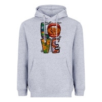 Heather Grey Love Halloween Lips Heavyweight Hoodie - CowhideDigitalArt