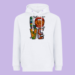 Love Halloween Lips Heavyweight Hoodie Designed By Cowhidedigitalart