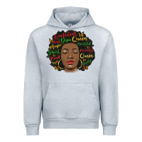 Heather Grey afro diva Urban Hoodie - MaliasSmallBusiness