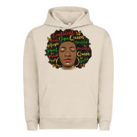 Pigment French Oak afro diva Urban Hoodie - MaliasSmallBusiness