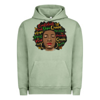 Pigment Oil Green afro diva Urban Hoodie - MaliasSmallBusiness