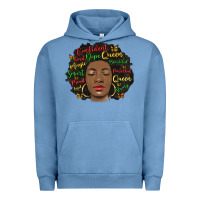 Pigment Pebble Blue afro diva Urban Hoodie - MaliasSmallBusiness