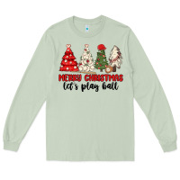 Matcha merry christmas let s play ball baseball Long Sleeve Tee - MaliasSmallBusiness