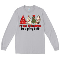 Merry Christmas Let S Play Ball Baseball Long Sleeve Tee | Teevron