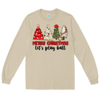 Mushroom merry christmas let s play ball baseball Long Sleeve Tee - MaliasSmallBusiness
