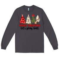 Smoke merry christmas let s play ball baseball Long Sleeve Tee - MaliasSmallBusiness